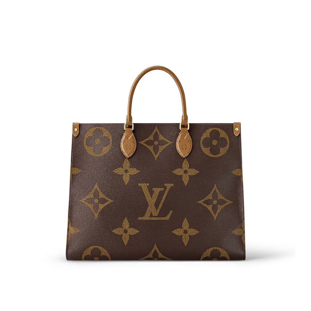 Louis Vuitton LV Women Onthego MM Tote Bag Monogram Coated Canvas