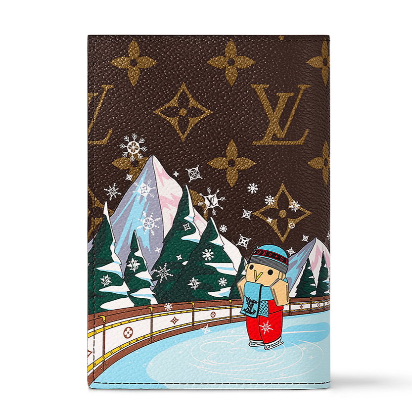 Louis Vuitton Passport Cover Brown painted edition