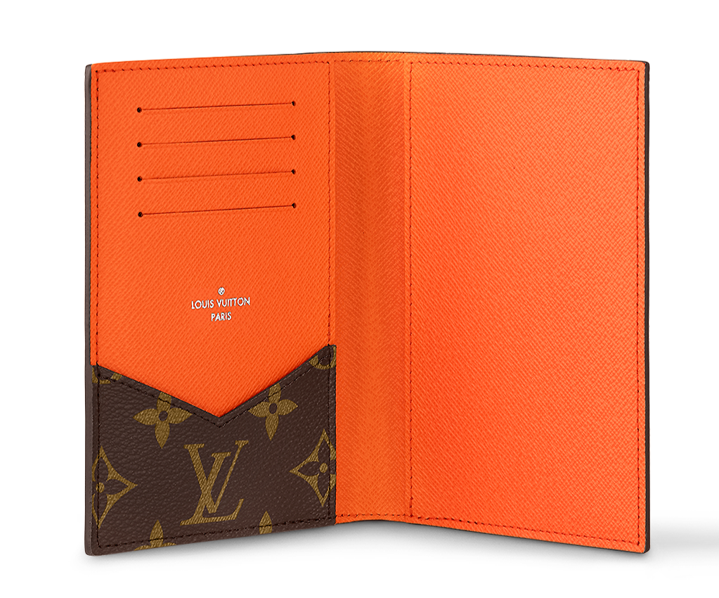 Louis Vuitton  Passport Cover orange brown