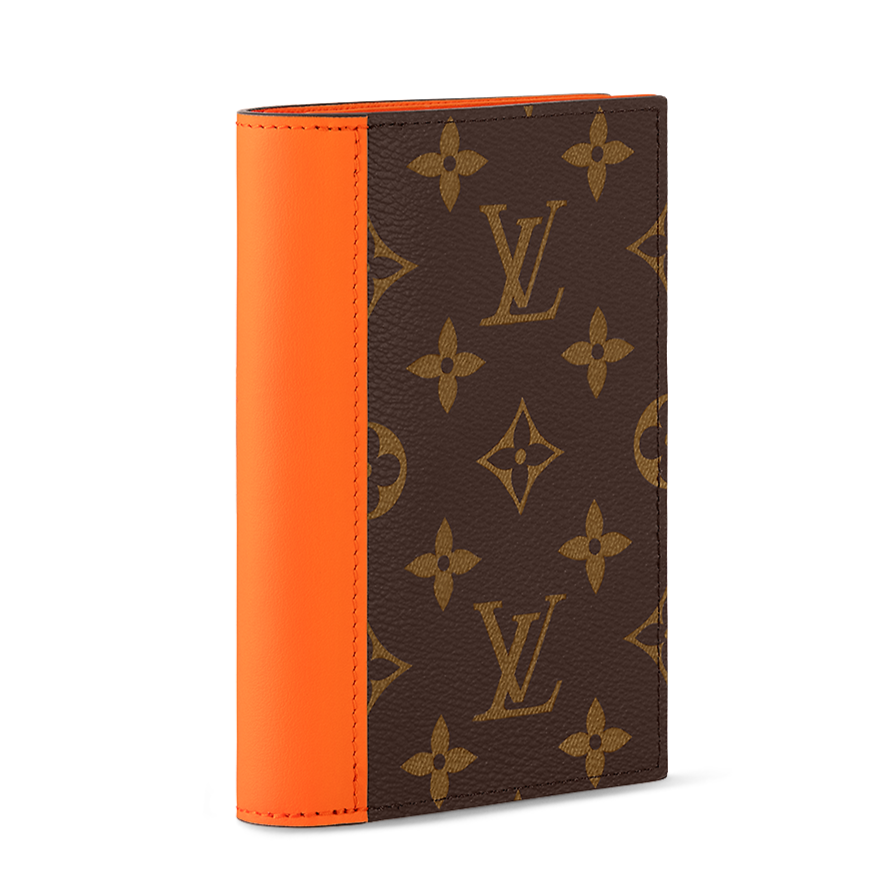 Louis Vuitton  Passport Cover orange brown