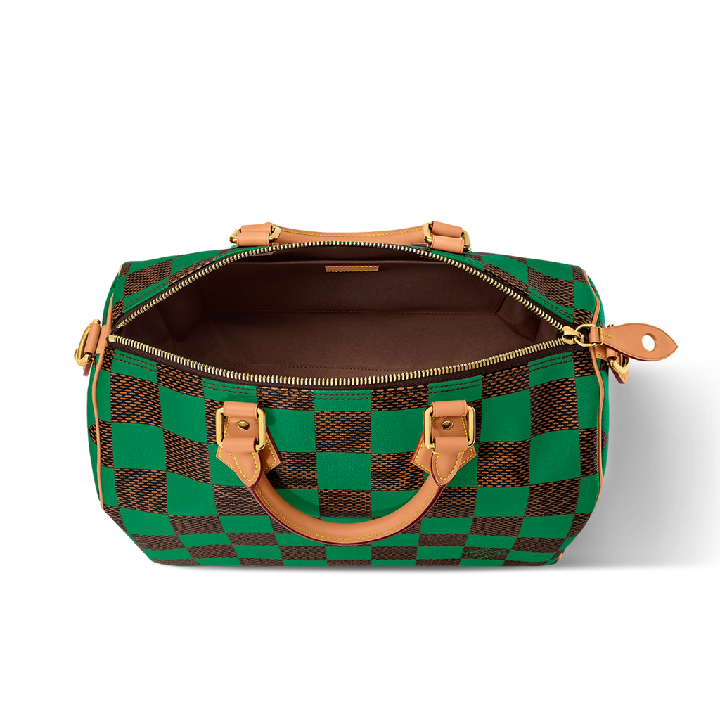 Louis Vuitton Speedy 40 Bandouli re Damier Pop GREEN