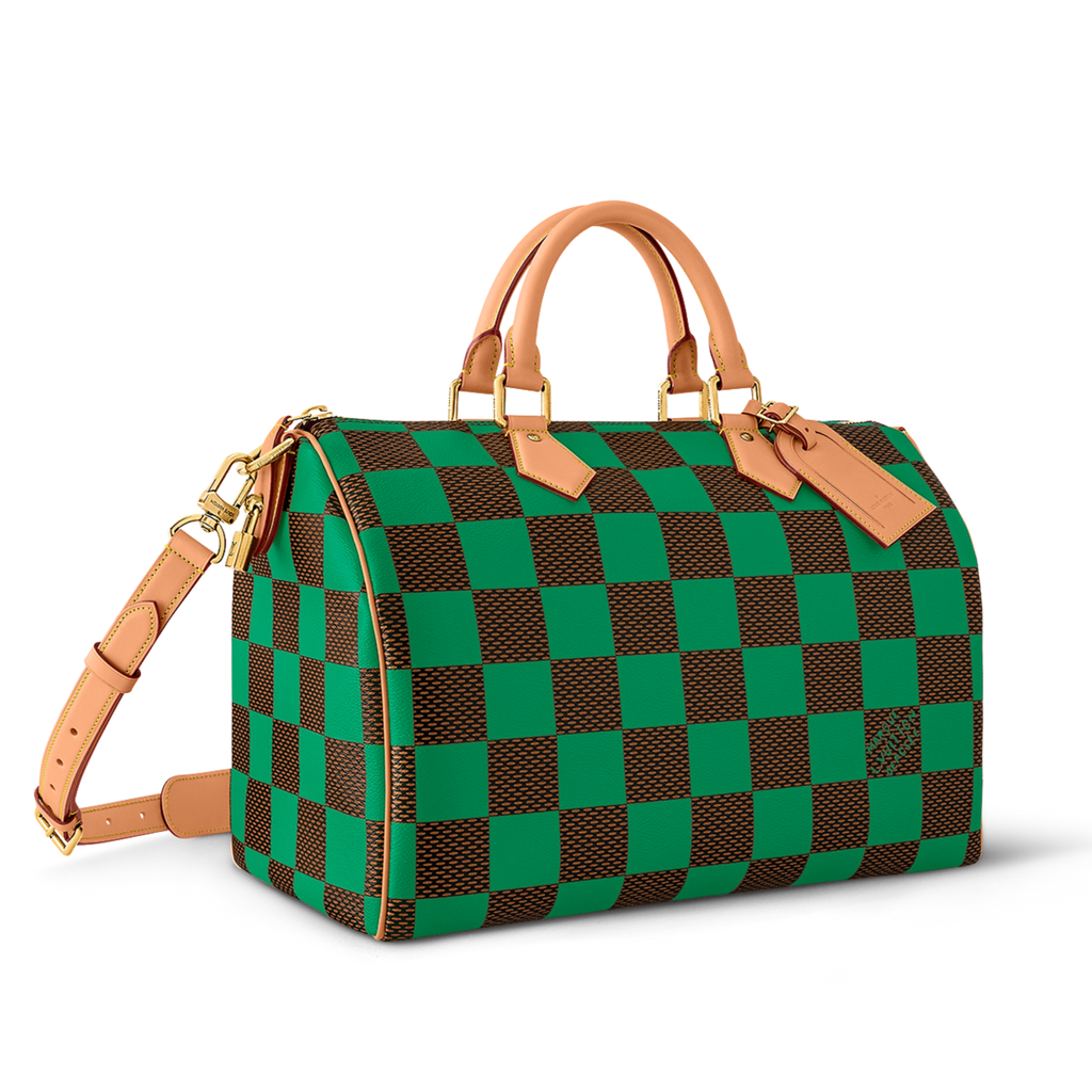 Louis Vuitton Speedy 40 Bandouli re Damier Pop GREEN