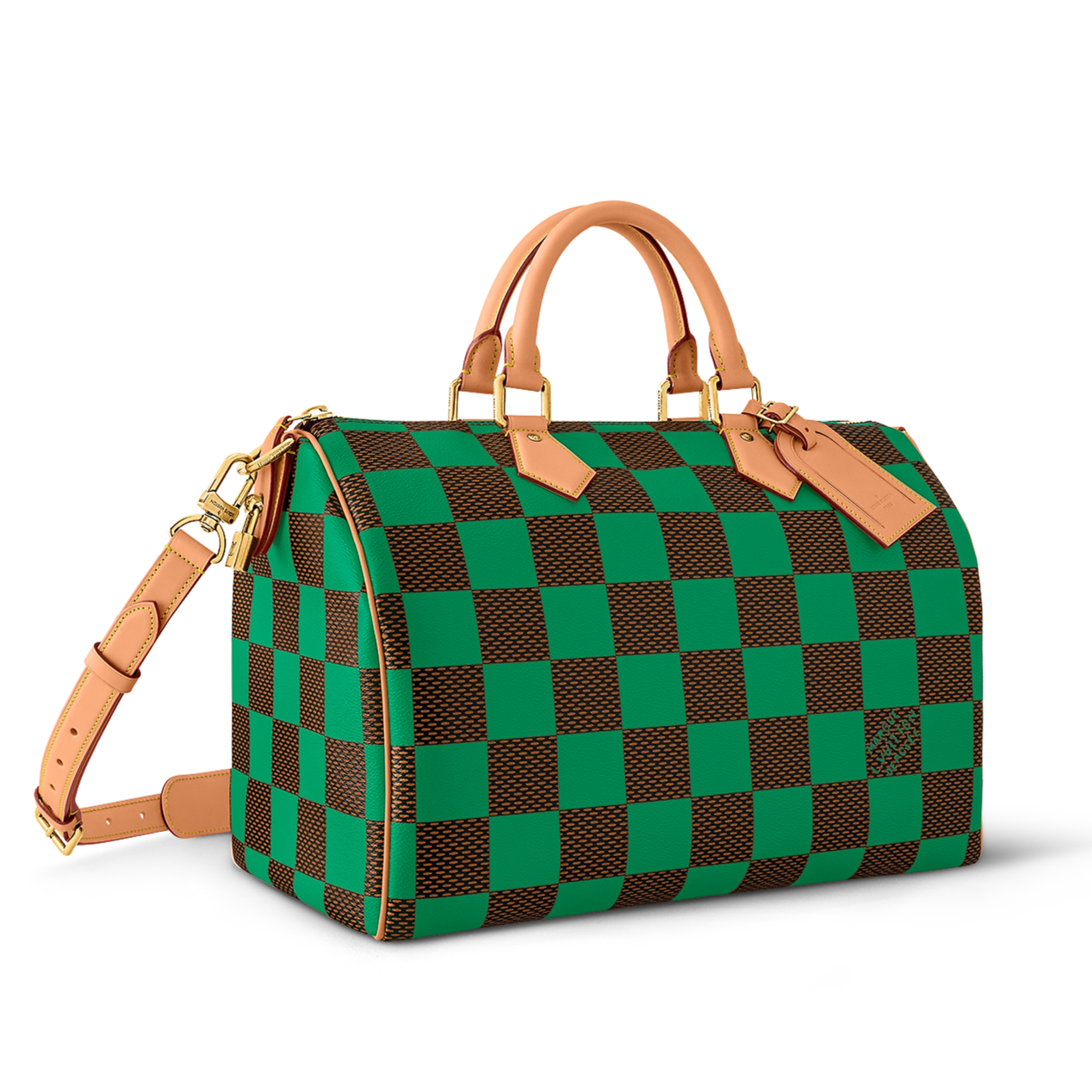 Louis Vuitton Speedy 40 Bandouli re Damier Pop GREEN