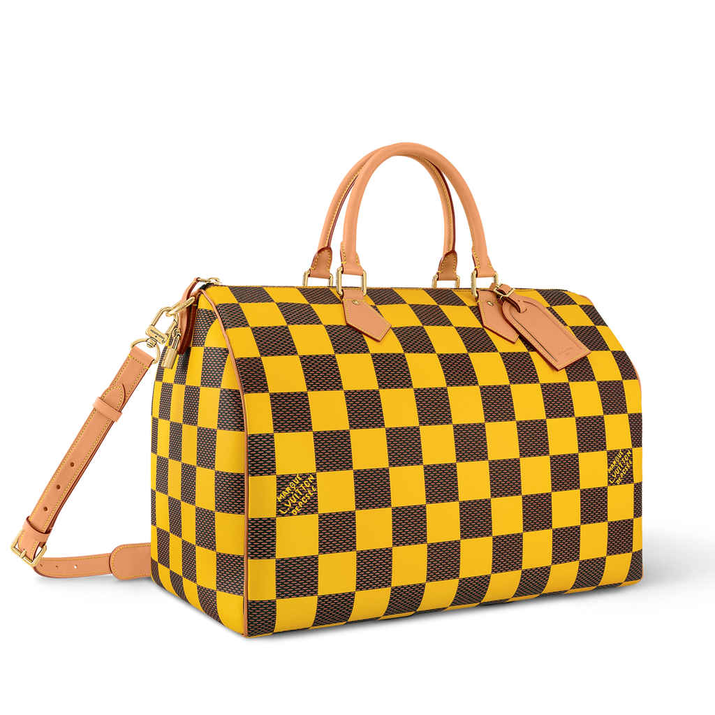 Louis Vuitton Speedy 40 Bandouli re Damier Pop yellow