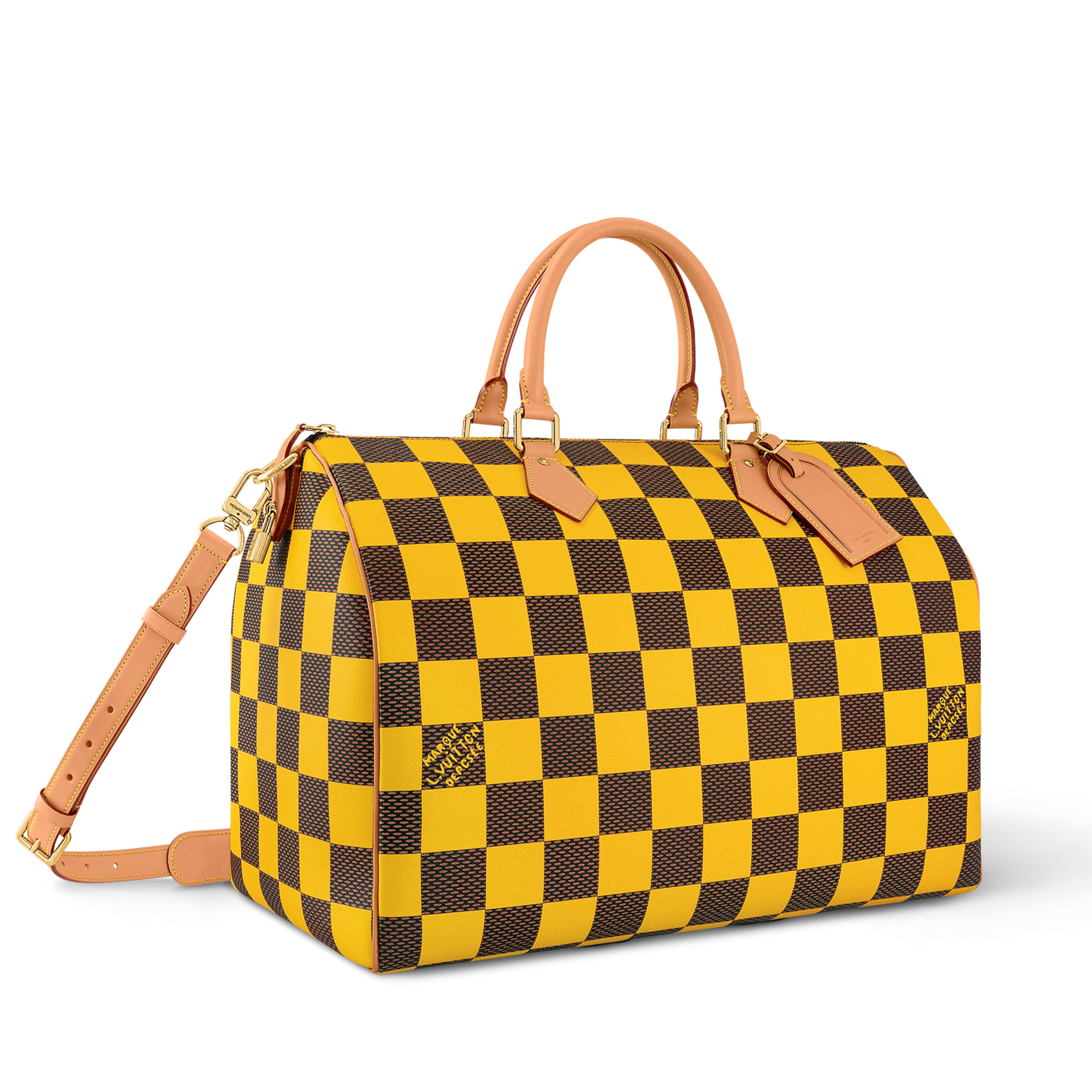 Louis Vuitton Speedy 40 Bandouli re Damier Pop yellow