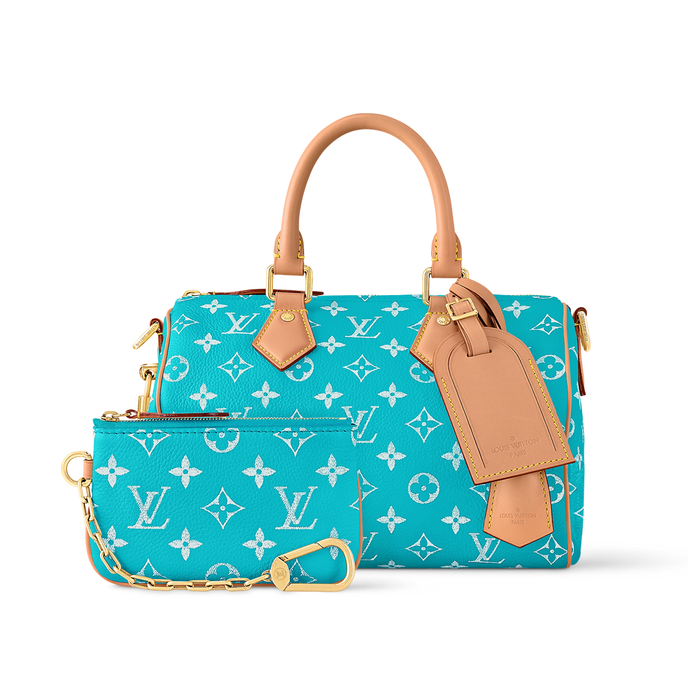Louis Vuitton Speedy P9 Bandouli re 25  Tiffany Blue