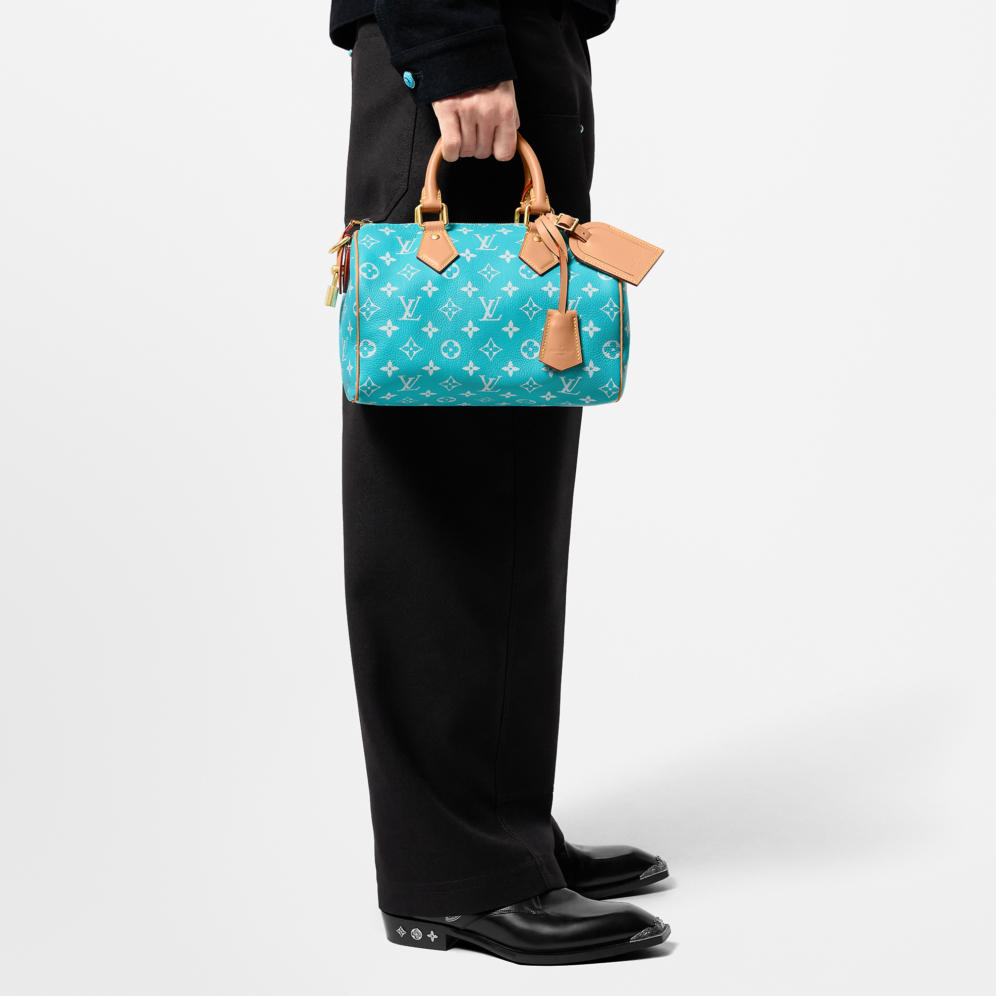 Louis Vuitton Speedy P9 Bandouli re 25  Tiffany Blue