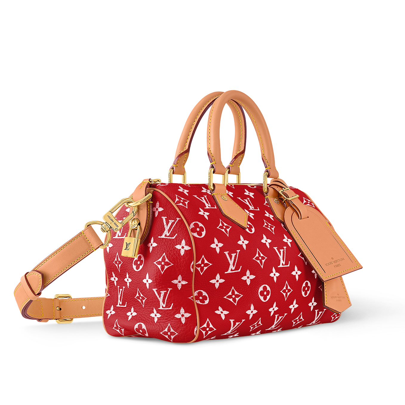 Louis Vuitton Speedy P9 Bandouli re 25 red