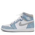 Air Jordan Multicolor Leather Jordan 1 Retro High Hyper Royal Smoke Grey Sneakers