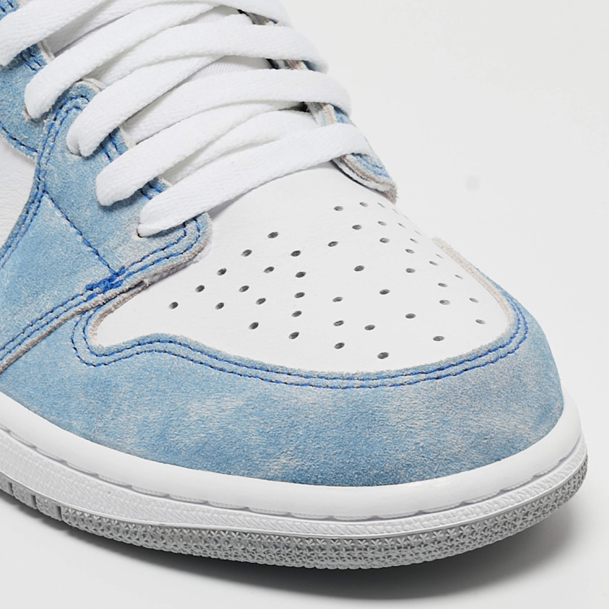 Air Jordan Multicolor Leather Jordan 1 Retro High Hyper Royal Smoke Grey Sneakers