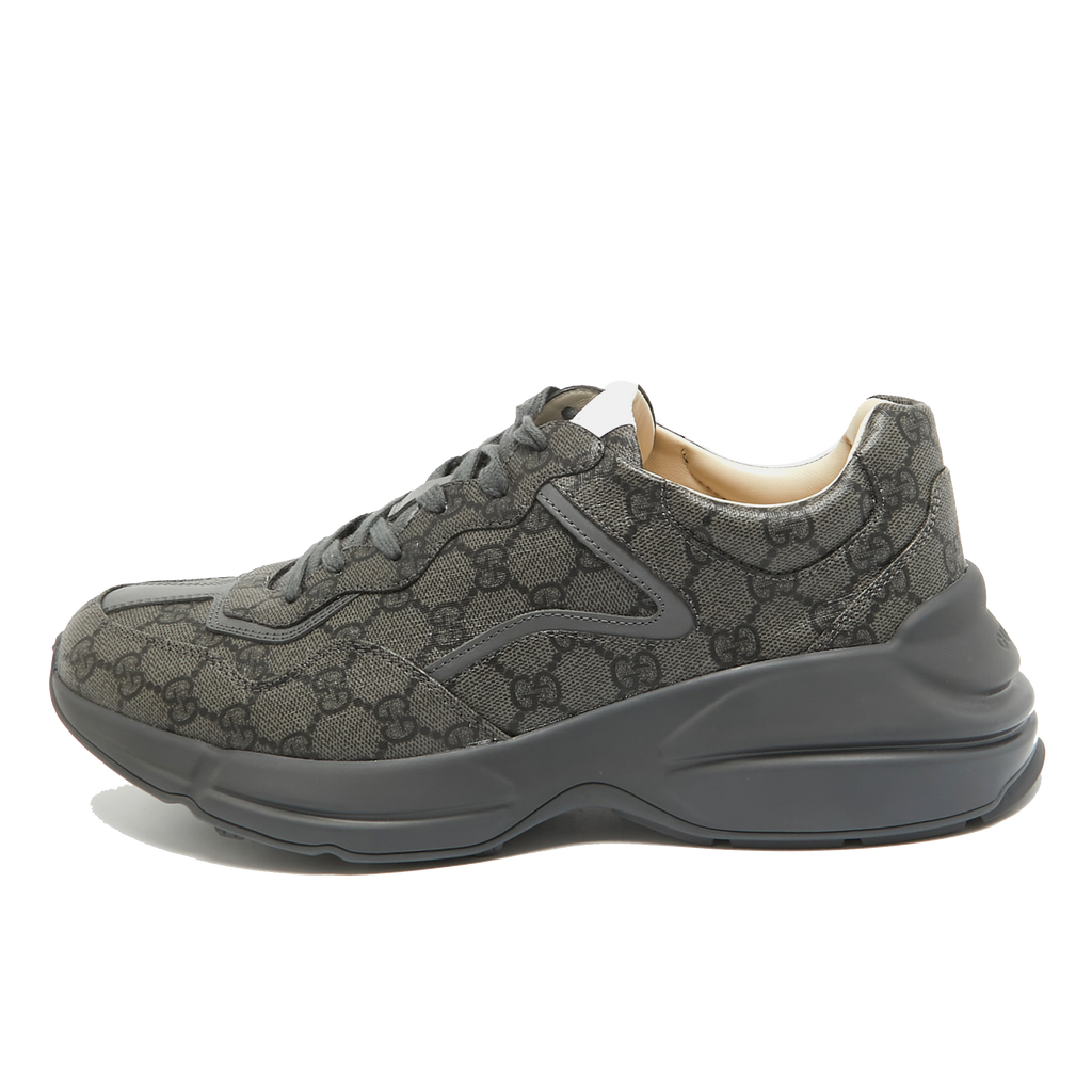 Gucci Grey GG Supreme Canvas Rhyton Sneakers