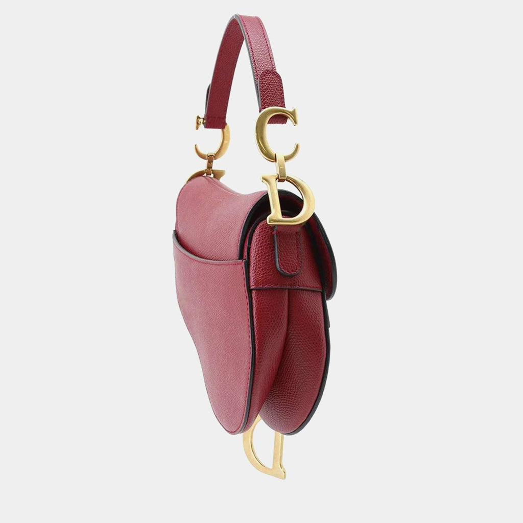 Dior Red Leather Saddle Shoulder Bags Dior