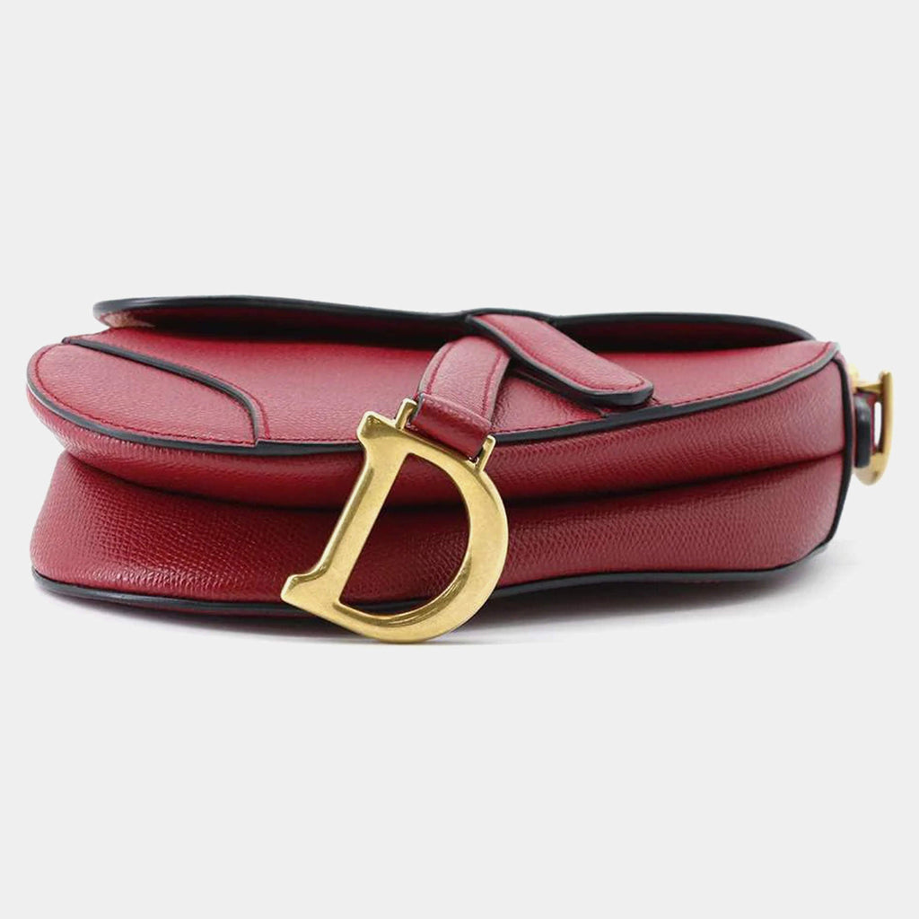 Dior Red Leather Saddle Shoulder Bags Dior