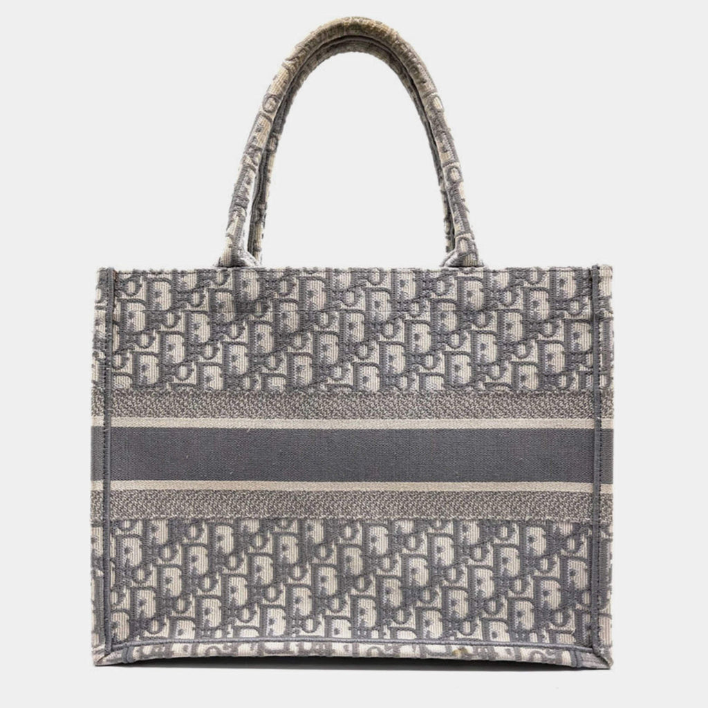 Dior Grey Canvas Medium Book Tote Dior