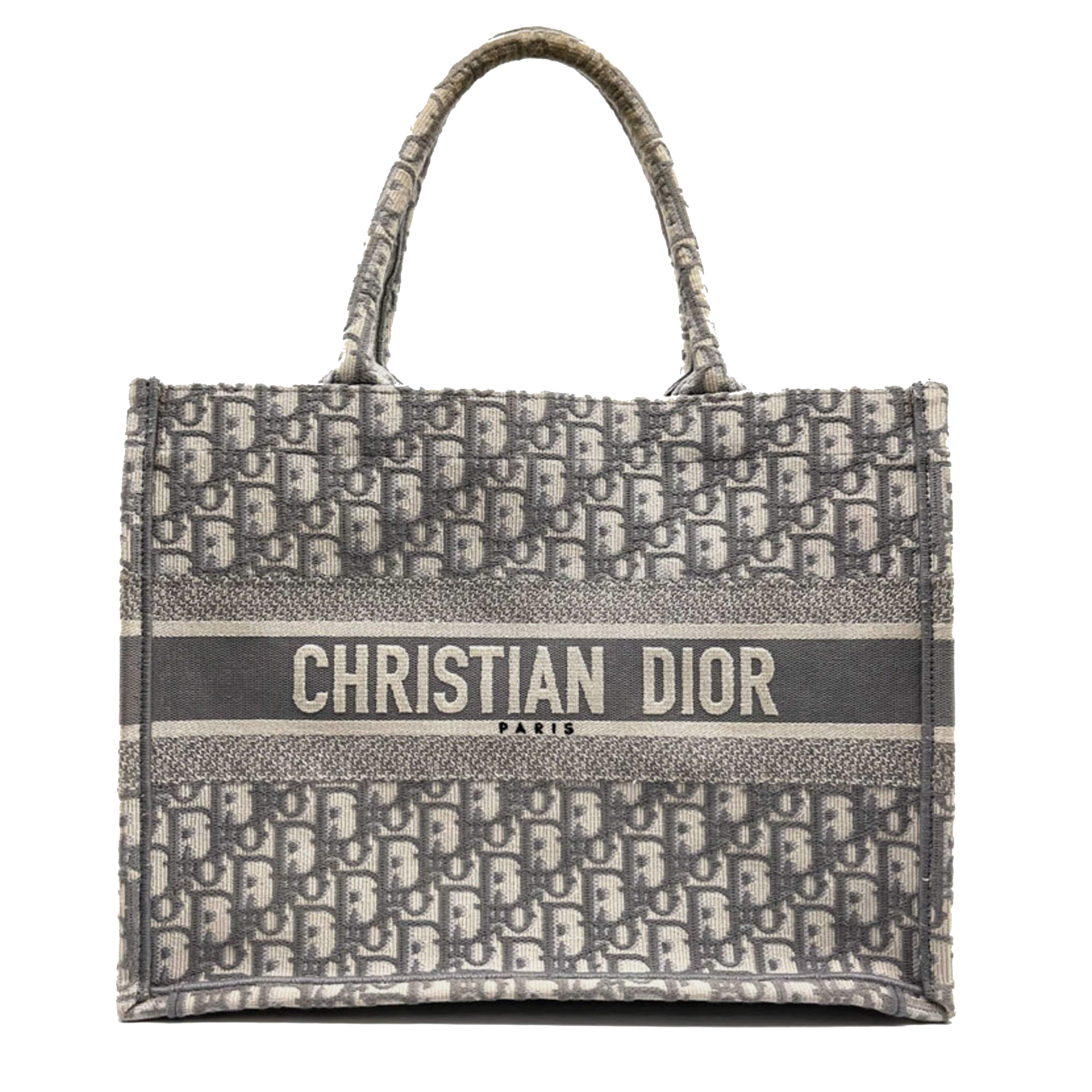 Dior Grey Canvas Medium Book Tote Dior