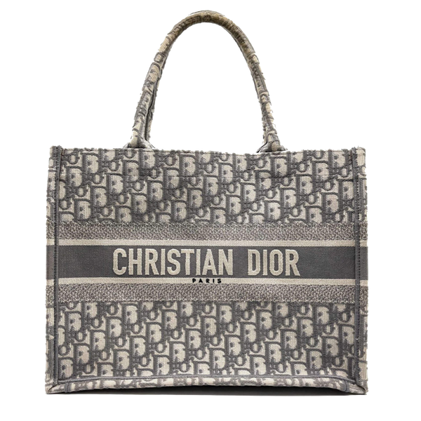 Dior Grey Canvas Medium Book Tote Dior
