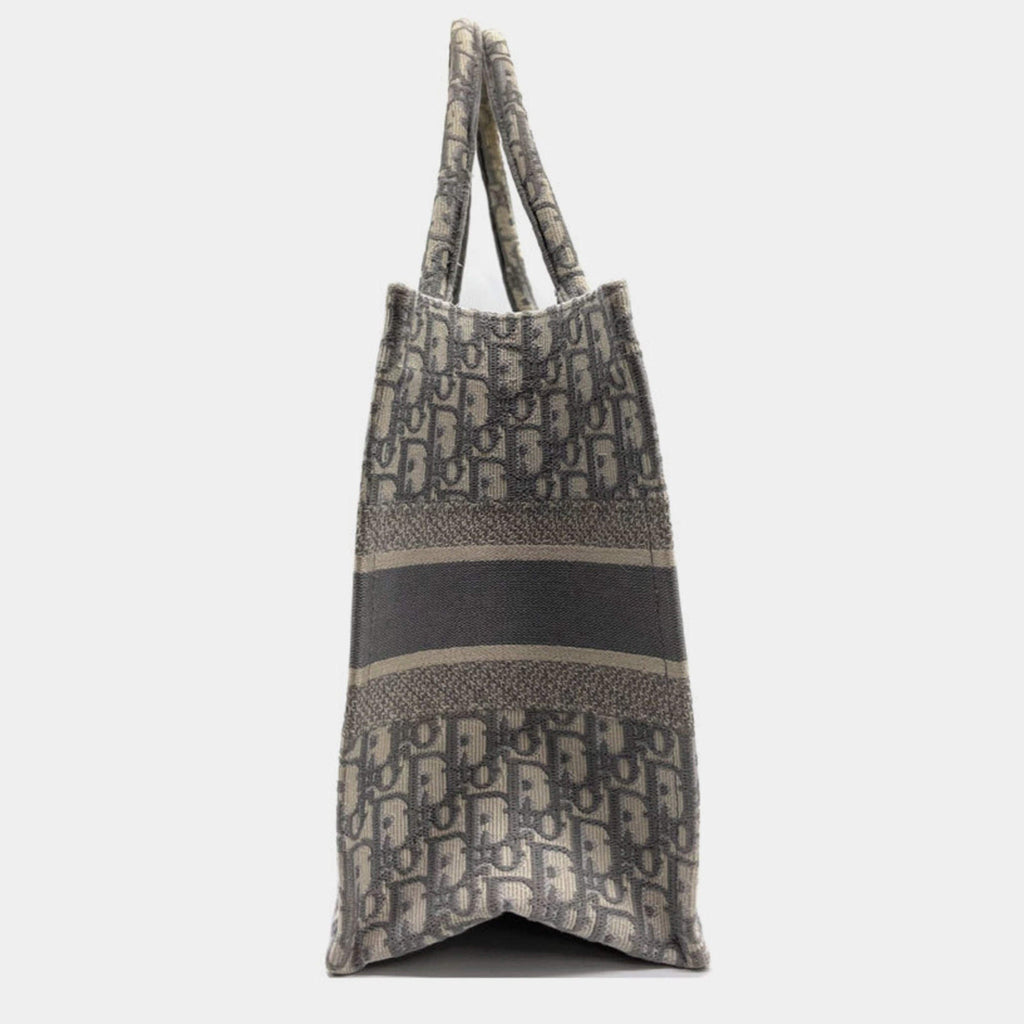 Dior Grey Canvas Medium Book Tote Dior