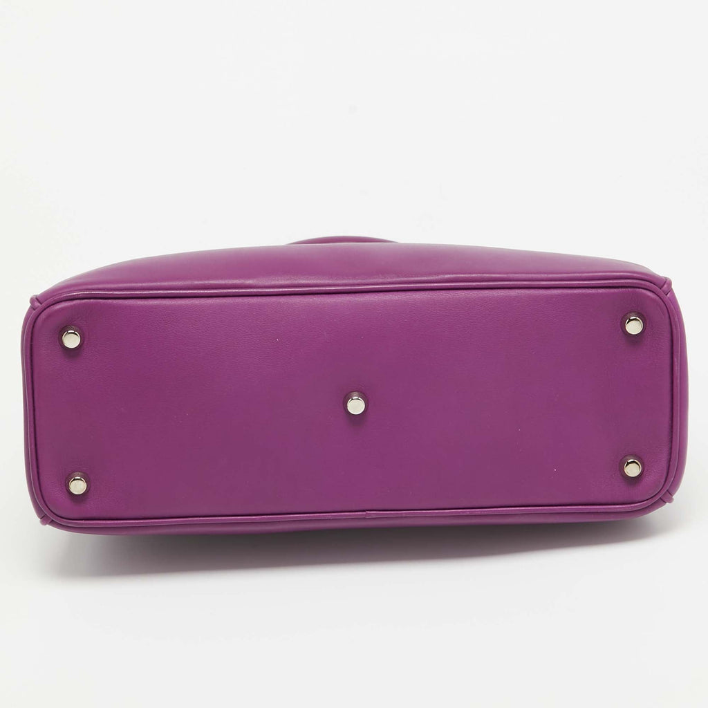 Dior Purple Leather Medium Diorissimo Shopper Tote Dior