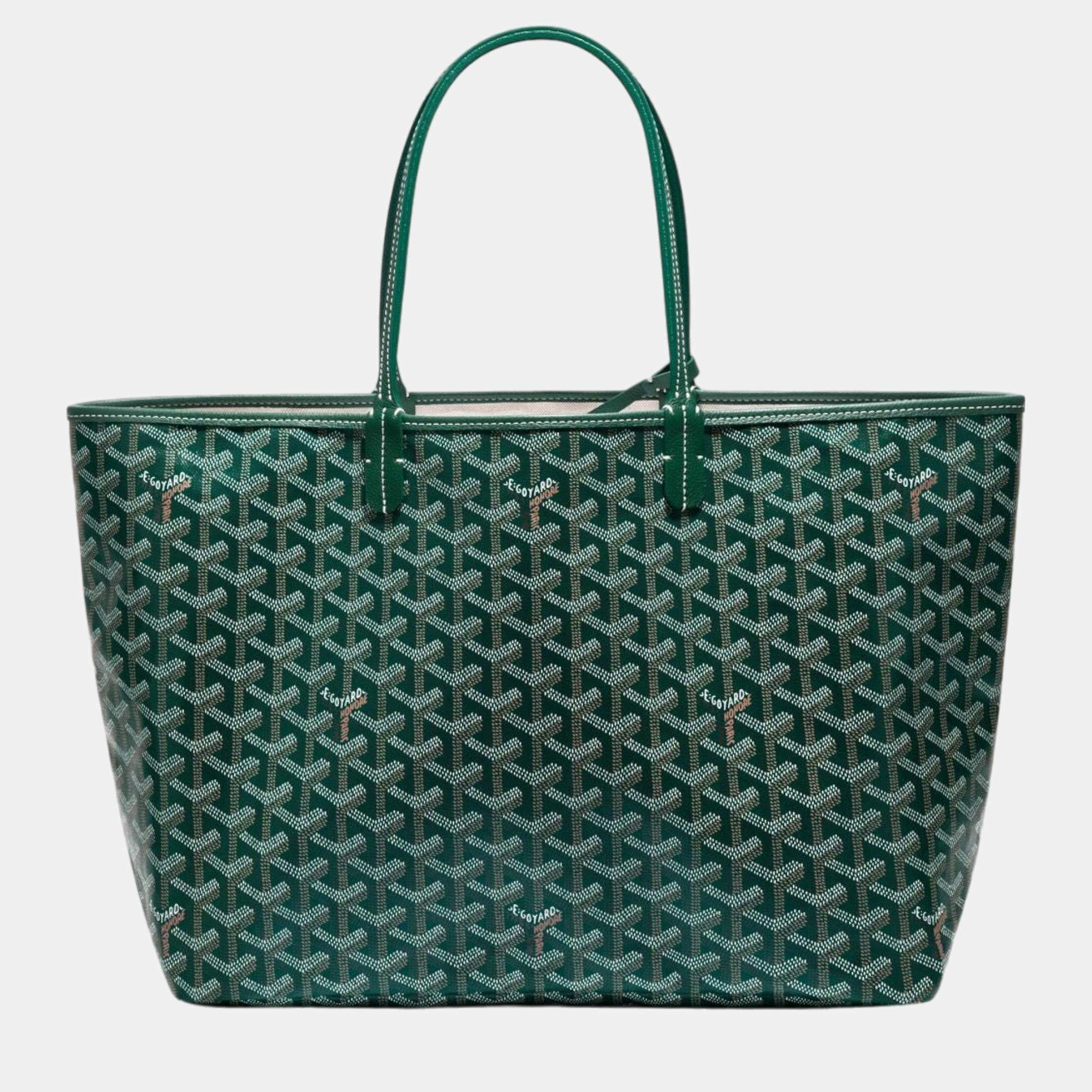 GOYARD GOYARDINE LOUIS PM TOTE BAG PALLADIUM HARDWARE