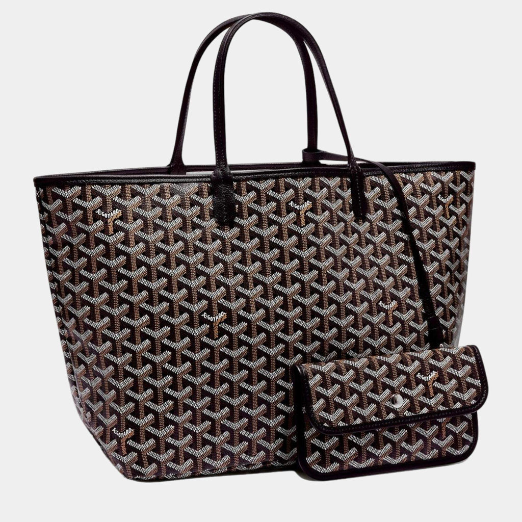 GOYARD GOYARDINE LOUIS PM TOTE BAG PALLADIUM HARDWARE