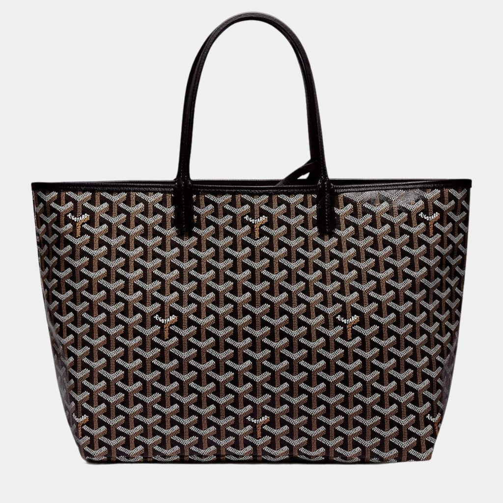 GOYARD GOYARDINE LOUIS PM TOTE BAG PALLADIUM HARDWARE