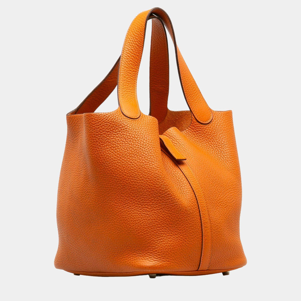 Hermes Orange Clemence Picotin Lock 22 Hermes