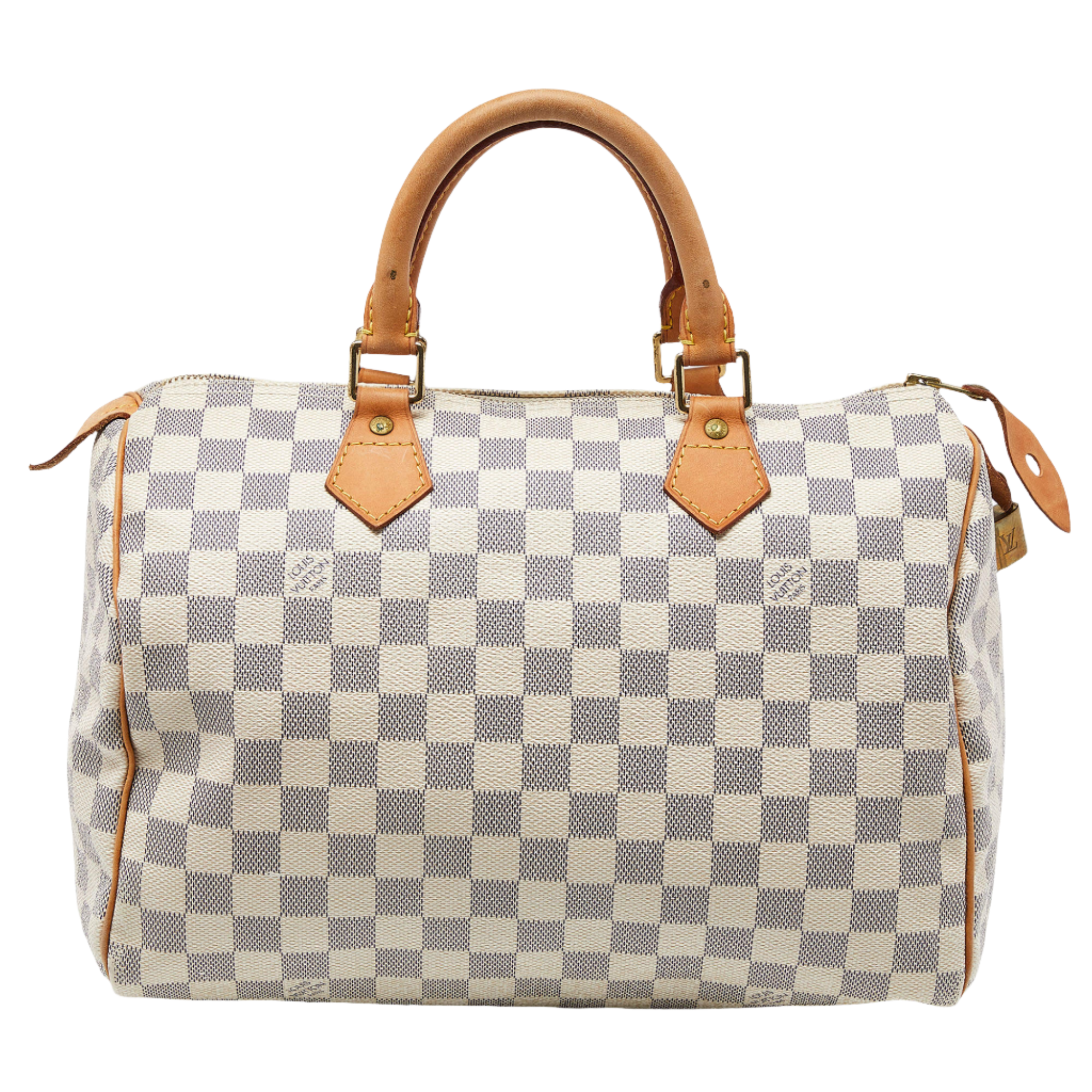 Louis Vuitton Damier Azur Canvas Speedy 30 Bag Louis Vuitton White