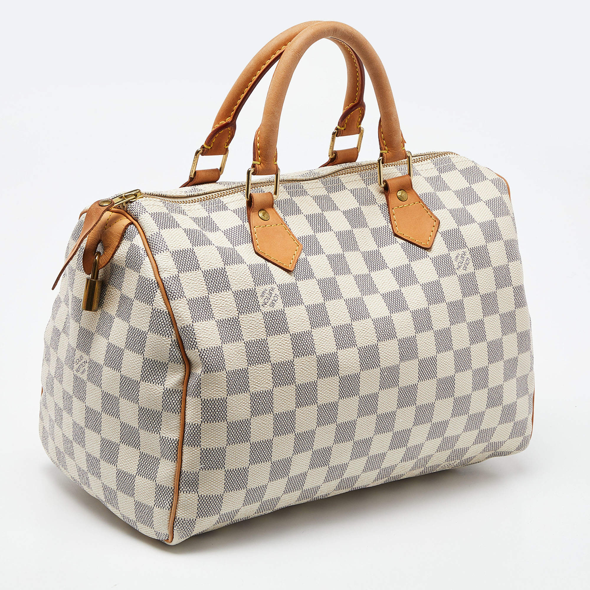 Louis Vuitton Damier Azur Canvas Speedy 30 Bag Louis Vuitton White