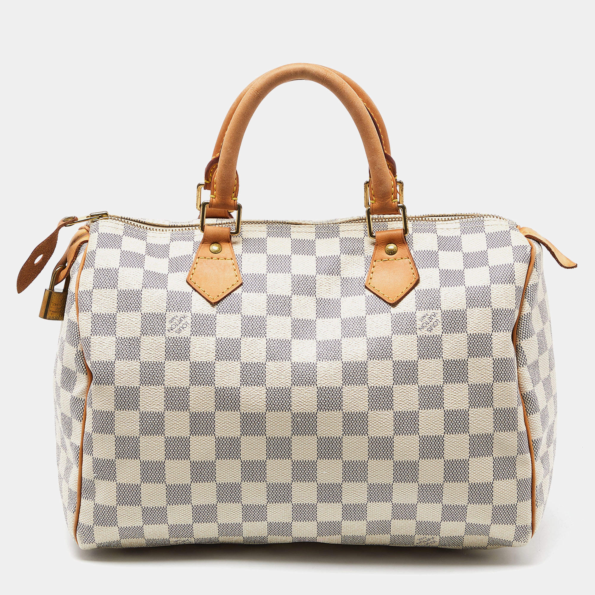 Louis Vuitton Damier Azur Canvas Speedy 30 Bag Louis Vuitton White