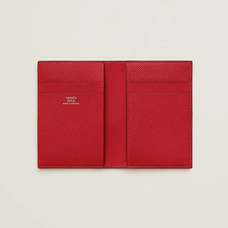 Hermes Euclide card holder Rouge Piment