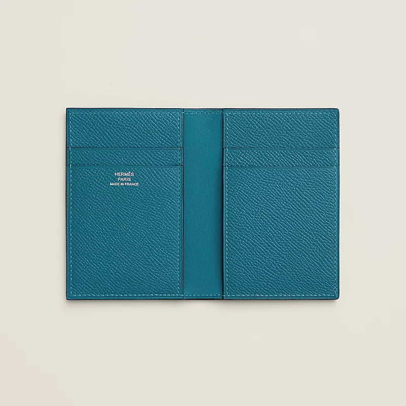 Hermes Euclide card holder New Bleu Jean