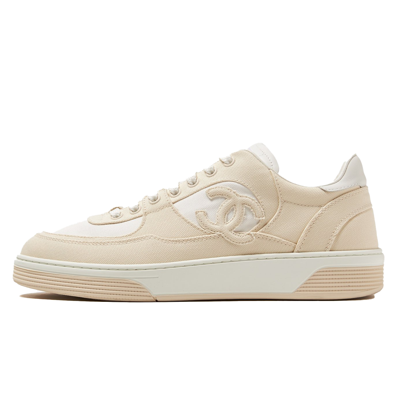 Chanel Pre-Loved CC Logo sneakers for Women - Beige